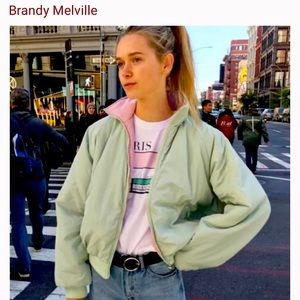 Brandy Melville Faith reversible puffer jacket